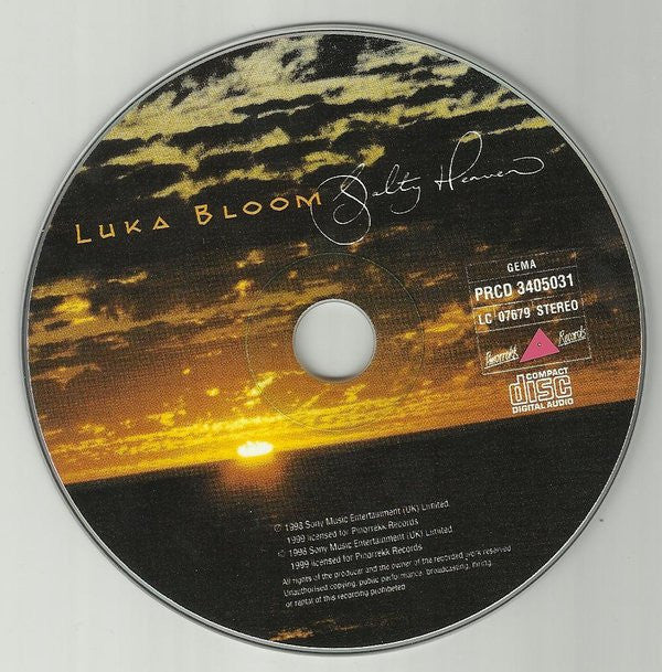 Luka Bloom : Salty Heaven (CD, Album, Bon)