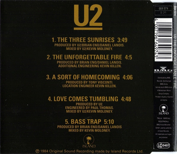 U2 - The Unforgettable Fire (CD Tweedehands) - Discords.nl