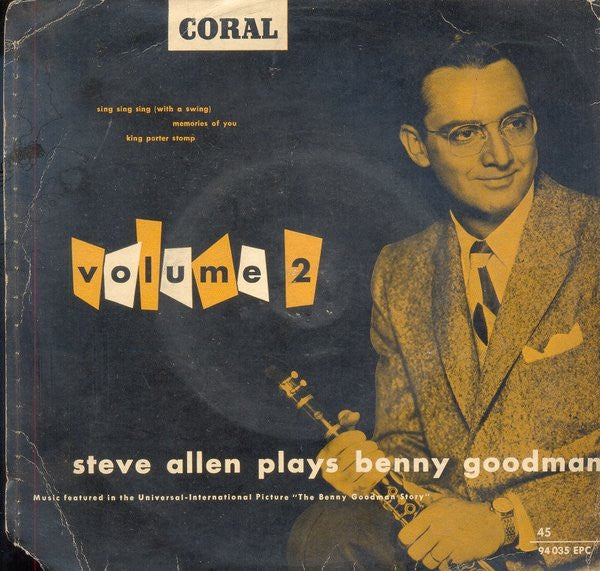 Steve Allen (3) : Steve Allen Plays Benny Goodman Vol. 2 (7", EP)