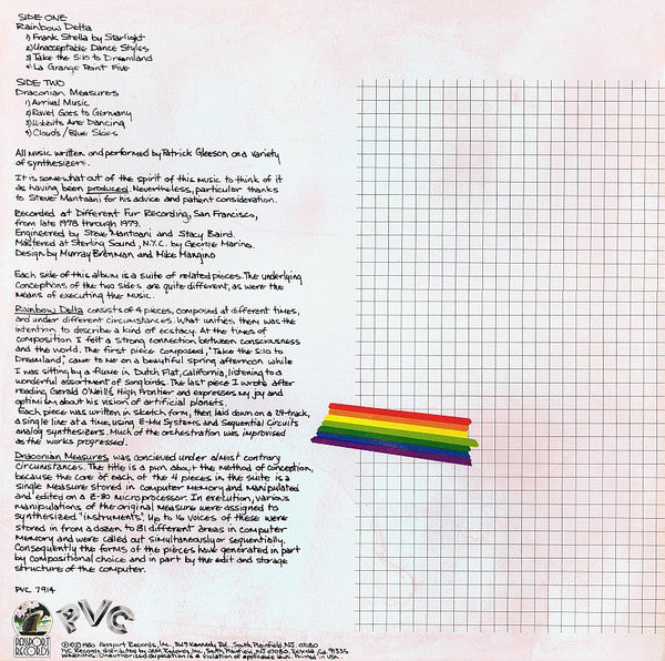 Patrick Gleeson : Rainbow Delta (LP, Album)