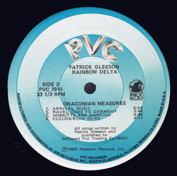 Patrick Gleeson : Rainbow Delta (LP, Album)