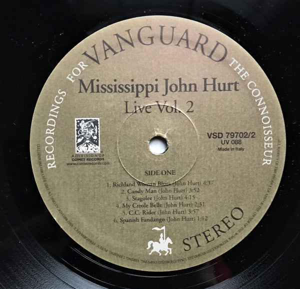 Mississippi John Hurt : Live / Vol.2 (LP, Comp, Gat)