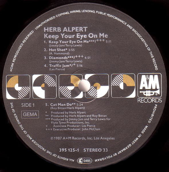 Herb Alpert : Keep Your Eye On Me (LP, Album)