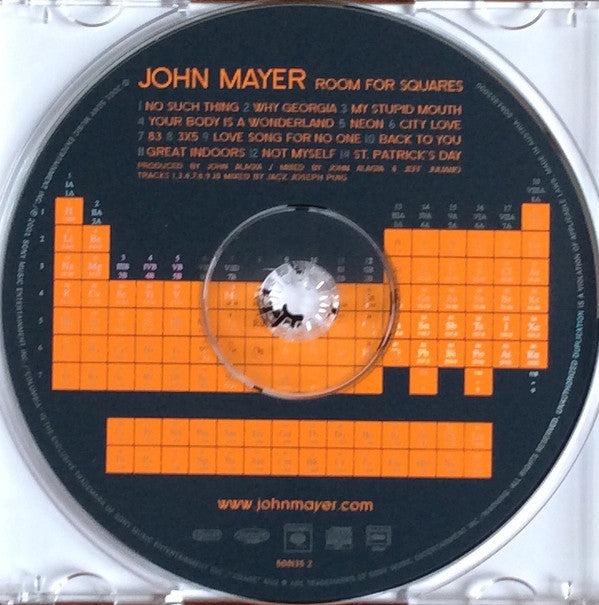 John Mayer : Room For Squares (CD, Album)