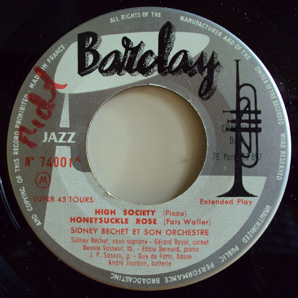 Sidney Bechet And His Orchestra : High Society (7", EP)