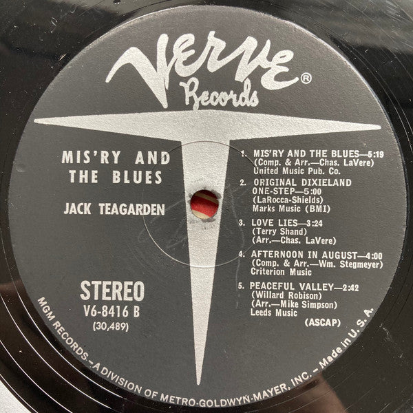 Jack Teagarden : Mis'ry And The Blues (LP, Album)