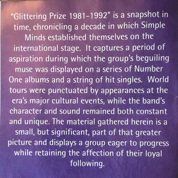 Simple Minds - Glittering Prize 81/92 (CD) - Discords.nl