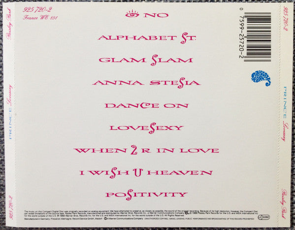 Prince - Lovesexy (CD) - Discords.nl