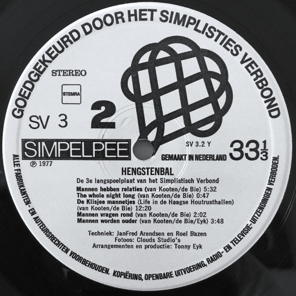 Het Simplisties Verbond : Hengstenbal (De Derde Langspeelplaat Van Het Simplisties Verbond) (LP, Album)