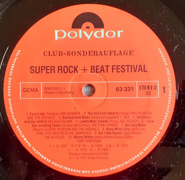 Various : Super Rock & Beat Festival (7xLP, Comp + Box, Comp, Club)