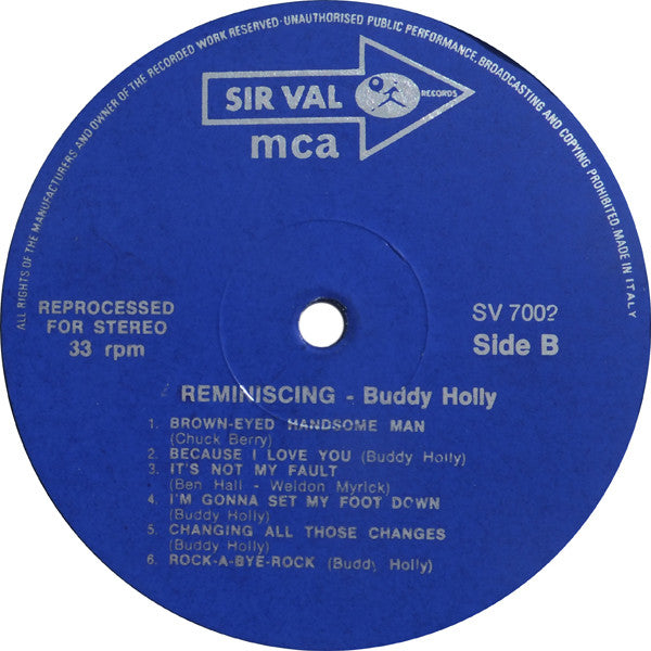Buddy Holly : Reminiscing (LP)