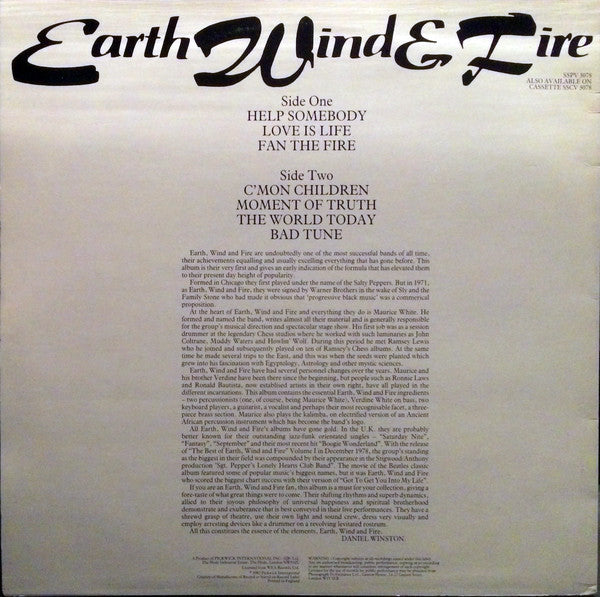 Earth, Wind & Fire : Earth, Wind & Fire (LP, Album, RE)
