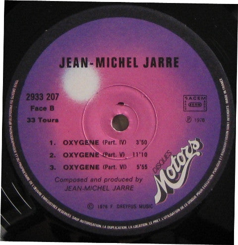 Jean-Michel Jarre : Oxygene (LP, Album)