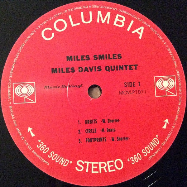 The Miles Davis Quintet : Miles Smiles (LP, Album, RE, 180)