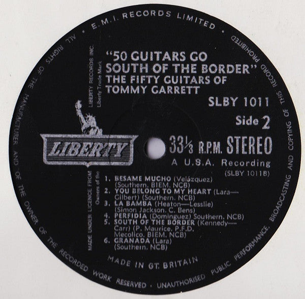 The 50 Guitars Of Tommy Garrett : 50 Guitars Go South Of The Border (LP, Album)