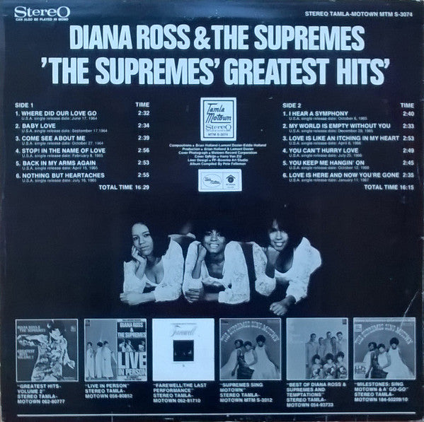 The Supremes : Greatest Hits (LP, Comp, RE)