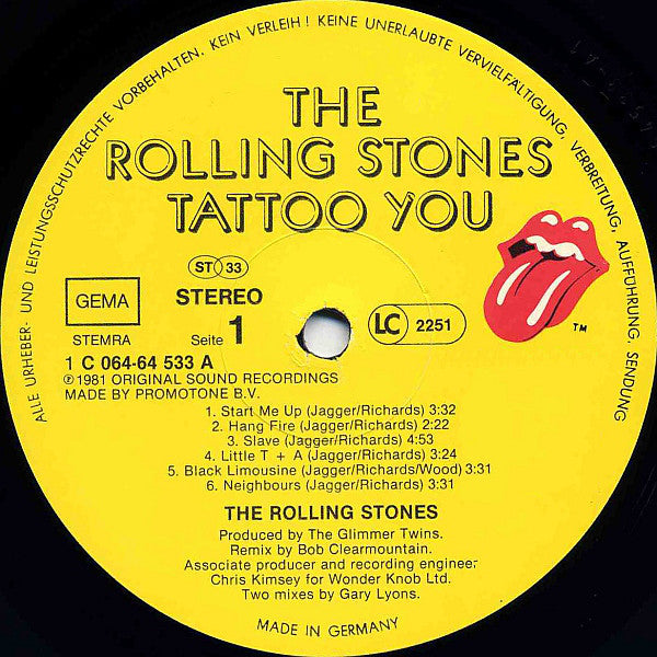 Rolling Stones* : Tattoo You (LP, Album)