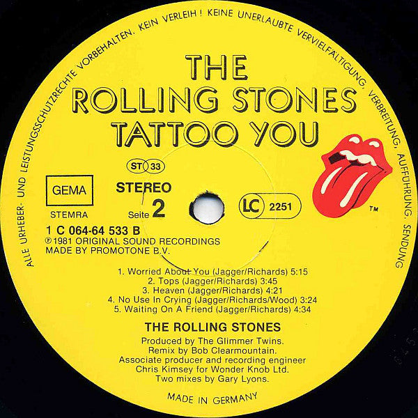 Rolling Stones* : Tattoo You (LP, Album)