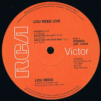 Lou Reed : Lou Reed Live (LP, Album)