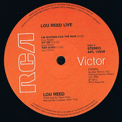 Lou Reed : Lou Reed Live (LP, Album)