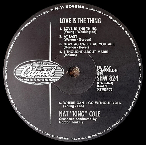 Nat "King" Cole* : Love Is The Thing (LP, Album, RE)
