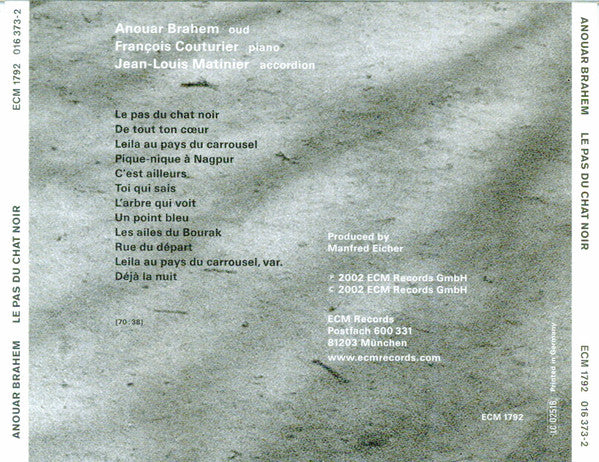 Anouar Brahem : Le Pas Du Chat Noir (CD, Album)