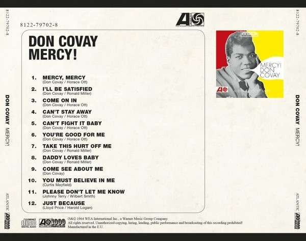 Don Covay & The Goodtimers : Mercy! (CD, Album, RE, RM)