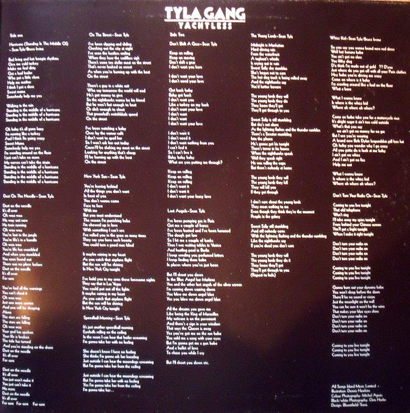 Tyla Gang : Yachtless (LP, Album, Gat)