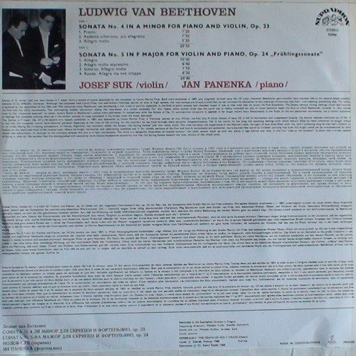 Ludwig van Beethoven : Sonatas For Violin And Piano Op.23 In A minor-Op.24 In F Major (LP, Album)