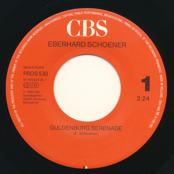 Eberhard Schoener : Guldenburg-Serenade (7", Single, Promo)