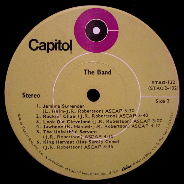 The Band : The Band (LP, Album, Scr)