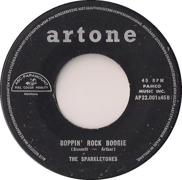 Joe Bennett And The Sparkletones : Black Slacks / Boppin' Rock Boogie (7", Single)