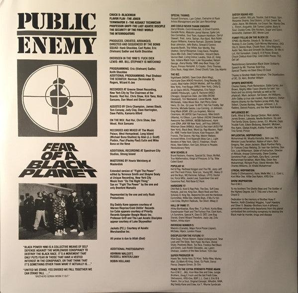 Public Enemy : Fear Of A Black Planet (LP, Album, RE, 180)