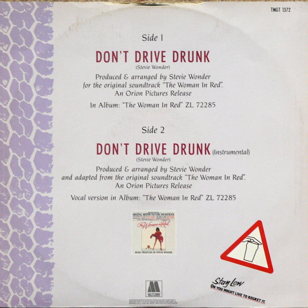 Stevie Wonder : Don't Drive Drunk (12")