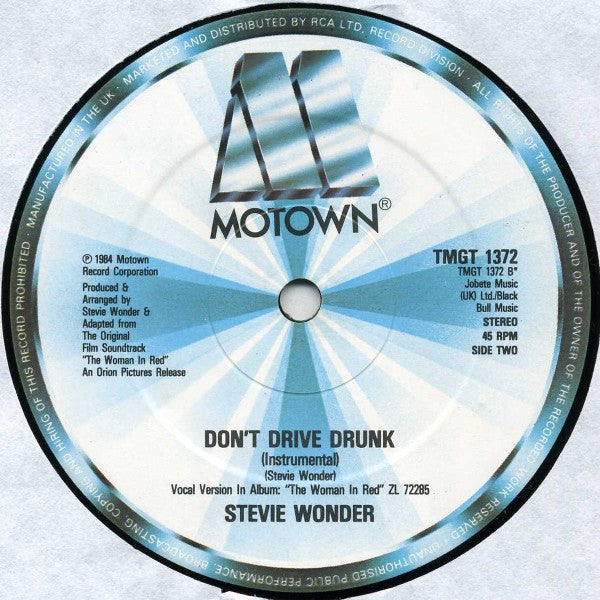 Stevie Wonder : Don't Drive Drunk (12")