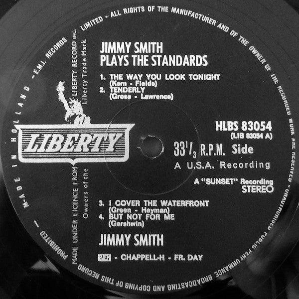 Jimmy Smith : Jimmy Smith Plays The Standards (LP, Comp)
