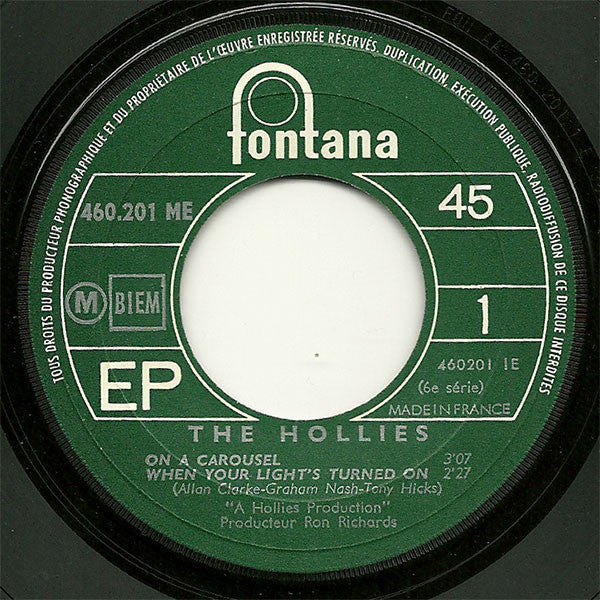 The Hollies : On A Carousel (7", EP)