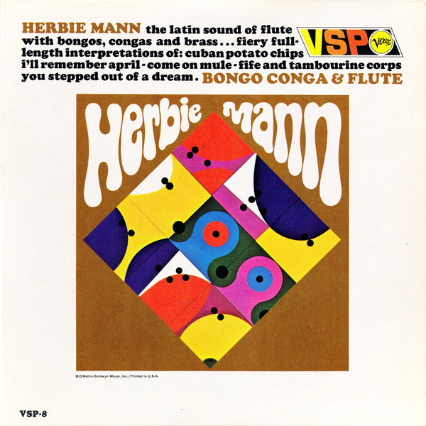 Herbie Mann : Bongo Conga & Flute (LP, Comp, Mono)
