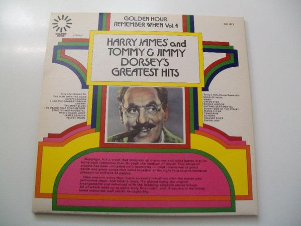 Francis Bay Et Son Orchestre, Harry James And His Orchestra : Golden Hour Remember When Vol.4 - Harry James' & Tommy & Jimmy Dorsey's Greatest Hits (LP, Album)