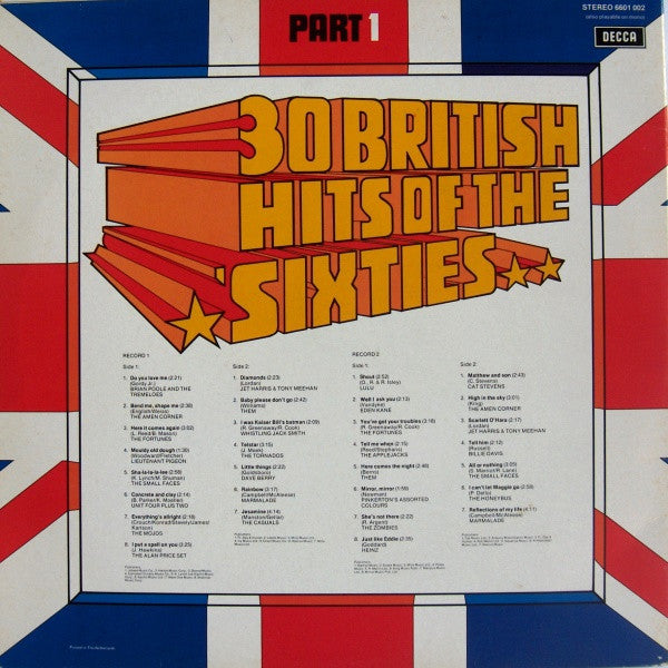 Various : 30 British Hits Of The 60's - Part I (2xLP, Comp)
