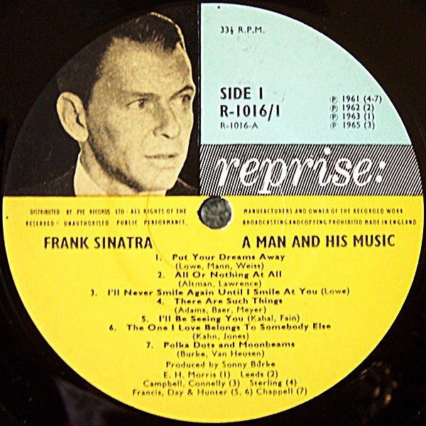 Frank Sinatra : A Man And His Music (2xLP, Album, Mono, Gat)