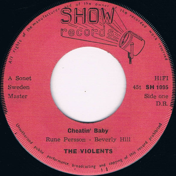 The Violents (2) : Cheatin' Baby / Tennessee Waltz (7", Single)