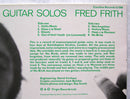 Fred Frith : Guitar Solos (LP, Album)