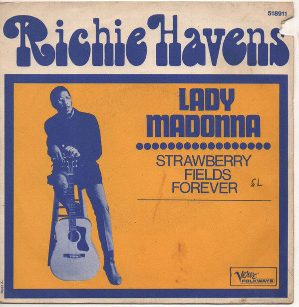 Richie Havens : Lady Madonna / Strawberry Fields Forever (7", Single, Mono)