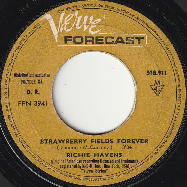 Richie Havens : Lady Madonna / Strawberry Fields Forever (7", Single, Mono)