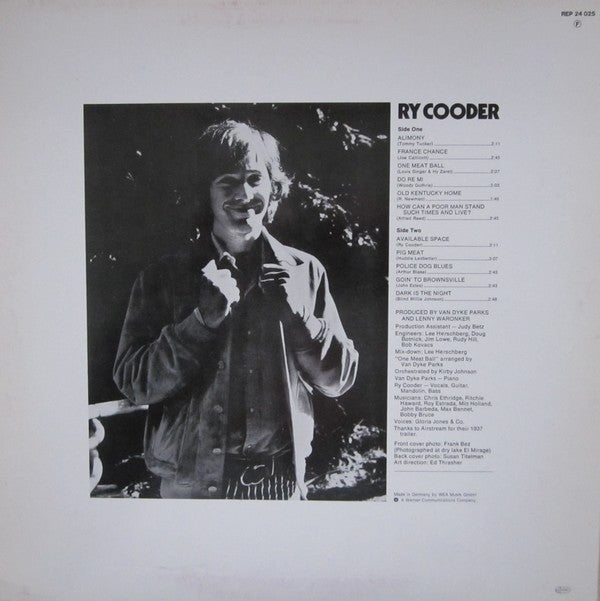 Ry Cooder : Ry Cooder (LP, Album, RE)