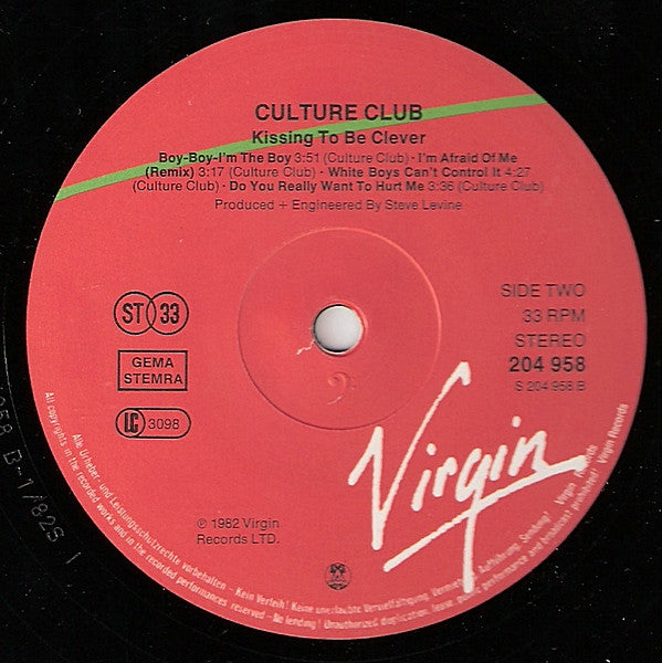 Culture Club : Kissing To Be Clever (LP, Album)