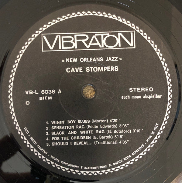 Cave Stompers : New Orleans Jazz (LP, Album)