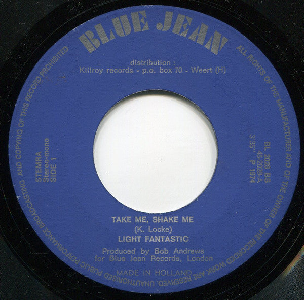 Light Fantastic (2) : Take Me, Shake Me (7", Single)