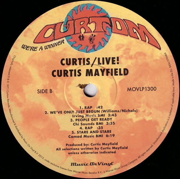 Curtis Mayfield : Curtis / Live! (2xLP, Album, RE, RM, 180)